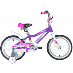 Велосипед NOVATRACK 16" NOVARA, лиловый, алюм. рама, тормоз нож, короткие крылья, нет багажника