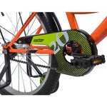 Велосипед NOVATRACK 20", VECTOR, оранжевый, защита А-тип, тормоз нож., крылья и багажник чёрн.