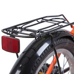 Велосипед NOVATRACK 20", VECTOR, оранжевый, защита А-тип, тормоз нож., крылья и багажник чёрн.