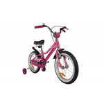 Велосипед NOVATRACK 16" NOVARA алюм., розовый, пер.руч., зад.нож. тормоз, короткие крылья, полная за
