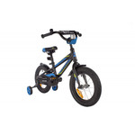 Велосипед NOVATRACK 14" DODGER алюм.,черный, тормоз нож, короткие крылья, полная защита цепи