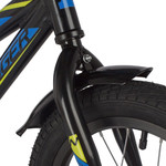 Велосипед NOVATRACK 14" DODGER алюм.,черный, тормоз нож, короткие крылья, полная защита цепи