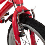Велосипед NOVATRACK 16" NOVARA алюм., коралловый, пер.руч., зад.нож. тормоз, короткие крылья, полная
