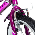 Велосипед NOVATRACK 14" NOVARA алюм., фиолетовый, пер.руч., зад.нож. тормоз, короткие крылья, полная