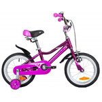 Велосипед NOVATRACK 14" NOVARA алюм., фиолетовый, пер.руч., зад.нож. тормоз, короткие крылья, полная
