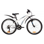 Велосипед NOVATRACK 24" ACTION сталь 12'', белый, 18 скор.TZ500/TS-38/TZ500/SG-6S, V-brake