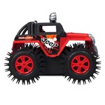 Пласт. джип- перевёртыш 4WD на батарейках, Bondibon "Парк Техники", ВОХ 11х8х8,5 см, цвет красный, арт.M11-D.