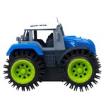 Пласт. трактор-перевёртыш 4WD на батарейках, Bondibon "Парк Техники", ВОХ 11х8х8,5 см, цвет синий, арт.M31-1.