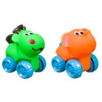 Набор игрушек на колесах Bondibon, ЛОШАДКА, СЛОН, 2 шт., 6 см., CRD