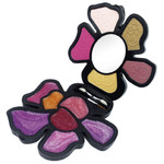 Набор детской декор. косметики Bondibon Eva Moda, BOX 15х15х4,5 см; тени для век-3шт.(4,16г), блеск для губ-7шт.(8,4г), румяна-2шт.(3,2г), аппликатор-2шт., зеркало-1шт.,арт.8296-2.