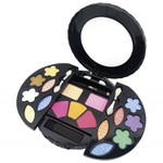 Набор детской декор. косметики Bondibon Eva Moda, BOX 17х17х4 см; тени для век-12шт.(6,48г), румяна-5шт.(5,36г), косметический карандаш-1шт.(0,5г), аппликатор-4шт., зеркало-1шт.,арт.8085.