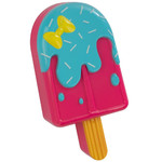 Набор детской декор. косметики Bondibon Eva Moda, BOX 28,5x21,5x5,8 см; косметичка-мороженое эскимо тени для век 6 оттенков (4,6г), помада 3 оттенка (3,9г), лак для ногтей (5,9г), аппликатор 1шт., заколки 2 шт.,арт. 10397D.