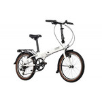 Велосипед NOVATRACK 20" VORTEX  белый, складной алюм. Shimano 6 speed, стальная вилка, вынос, алюм.р