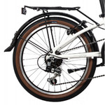 Велосипед NOVATRACK 20" VORTEX  белый, складной алюм. Shimano 6 speed, стальная вилка, вынос, алюм.р