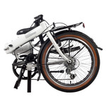 Велосипед NOVATRACK 20" VORTEX  белый, складной алюм. Shimano 6 speed, стальная вилка, вынос, алюм.р