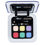 Набор детской декор. косметики Bondibon Eva Moda, BOX 14х14х4,5 см; тени для век-4шт.(3,84г), блеск для губ-9шт.(6,48г), румяна-2шт.(1,92г), тушь-1шт.(1,6г), косметический карандаш-1шт.(0,56г), аппликатор-2шт., зеркало-2шт.,арт.8295-2.