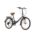 Велосипед NOVATRACK 24" складной, AURORA, коричневый, Shimano 6 speed, TY21/TS38