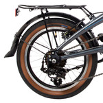 Велосипед NOVATRACK 16" TOWN  серый, складной алюм. Shimano 7 speed, стальная вилка, вынос, алюм.рул