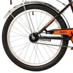 Велосипед NOVATRACK 20" URBAN чёрный, защита А-тип, тормоз нож, крылья и багажник хром