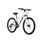 Велосипед NOVATRACK 24" KATRINA, алюм.рама 12" белый, 21-скор, TY200/EF41/TZ21, диск.тор.STG