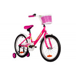 Велосипед NOVATRACK 20" TWIST розовый, тормоз нож, крылья корот, защита цепи, корзина