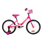 Велосипед NOVATRACK 20" TWIST розовый, тормоз нож, крылья корот, защита цепи, корзина
