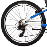 Велосипед NOVATRACK 24" EXTREME алюм. рама 11", синий-белый, 7 скор., TY300/EF41/TZ500-7, V-brake