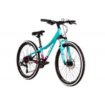 Велосипед NOVATRACK 24" KATRINA, алюм.рама 10" зелёный-фиолетовый, 7 скор, TY300/EF41/TZ500, диск.