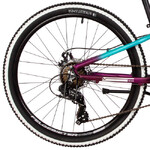 Велосипед NOVATRACK 24" KATRINA, алюм.рама 10" зелёный-фиолетовый, 7 скор, TY300/EF41/TZ500, диск.