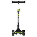 Самокат Novatrack RainBow, колеса 120х80, черный с зеленым