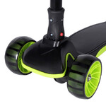 Самокат Novatrack RainBow, колеса 120х80, черный с зеленым