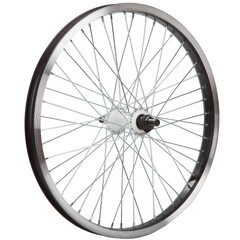Колесо 20" переднее для BMX, двойной алюм.обод 48 отв, втулка SF-B17F аллюм., гайка 14мм ось, пром п