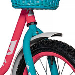 Велосипед NOVATRACK 14" MAPLE, неон розовый, полная защита цепи, тормоз нож.,крылья, багажник, перед