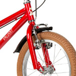 Велосипед NOVATRACK 14" VALIANT, сталь,красный, полная защита цепи, ручной передний и задний тормоз,