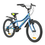 Велосипед FOXX 20" DIFFER синий,  стальная рама, 6 скор., Microshift MS21/Microshift TS38, тормоз V-