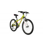 Велосипед FOXX 24" CAMELLIA зеленый, алюм. рама 12", 21 скор., Power/Microshift TS38, V- bra
