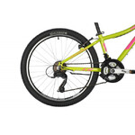 Велосипед FOXX 24" CAMELLIA зеленый, алюм. рама 12", 21 скор., Power/Microshift TS38, V- bra