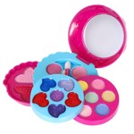 Набор детской декор. косметики Bondibon Eva Moda, CRD 25,5*19*7,5 см; косметичка-пирожное с зеркальцем, тени для век 11 оттенков (6,5г), блеск для губ 6 оттенков (3,6г), аппликатор 2 шт., арт.10390B.