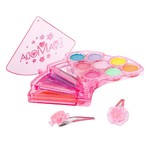 Набор детской декор. косметики Bondibon Eva Moda, BOX 21,5*18*3 см; 2 заколки , косметичка-долька с зеркальцем, 4х-уровневая, раздвижная: тени для век 8 оттенков (2г), блеск для губ 6 оттенков (4,8г), 1 аппликатор-кисточка; арт.20238H2.
