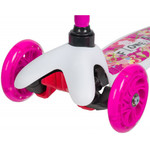Самокат для детей Novatrack Disco-kids Print, колеса PU пер.120*24  задн.76*24мм, эргономичны