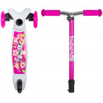 Самокат для детей Novatrack Disco-kids Print, колеса PU пер.120*24  задн.76*24мм, эргономичны