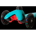 Самокат для детей Novatrack Disco-kids Start, свет.колеса PU пер.120*24  задн.76*24мм, эргоно
