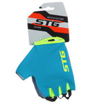 Перчатки STG, мод.AL-03-418, летние,голубые/салатовые,M